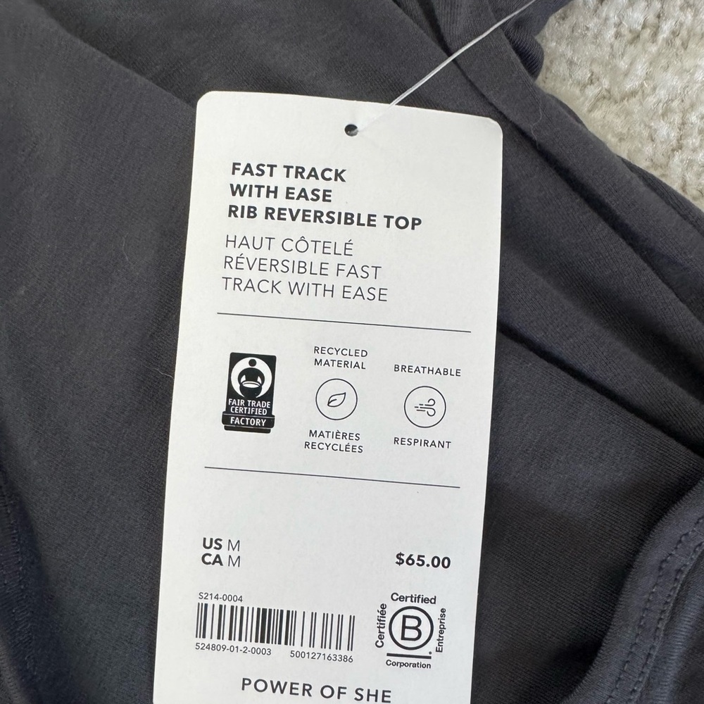 Athleta Fast Track Rib Reversible Top - Picture 4 of 15